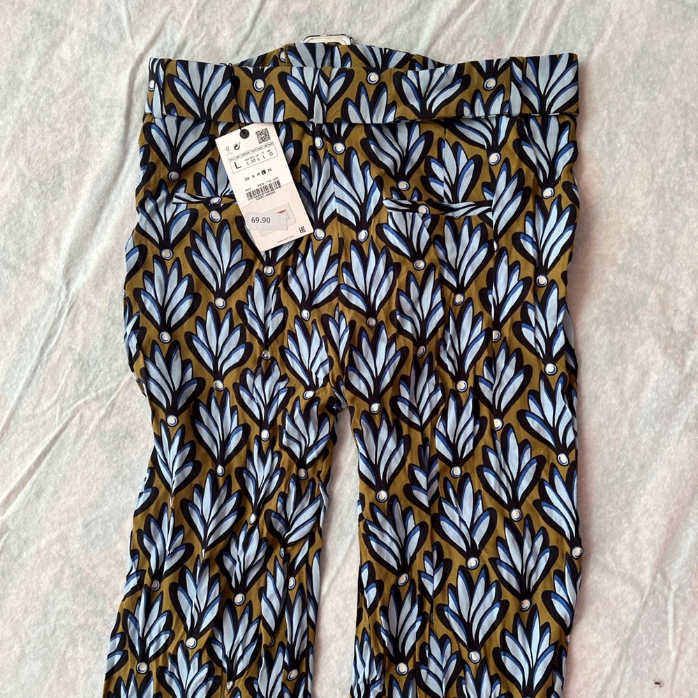 Zara Patterned Leggings - Blue & Brown - Picture 5 of 10